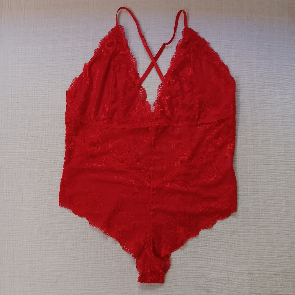 Xakalaka One Piece Bodysuit Babydoll Red
